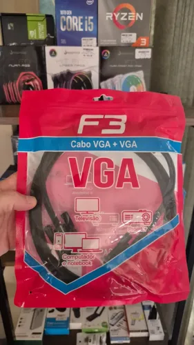 Cabo VGA novo, lacrado, com garantia!