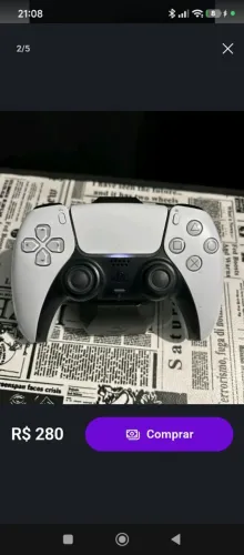 Controle Playstation 5 dualsense branco 