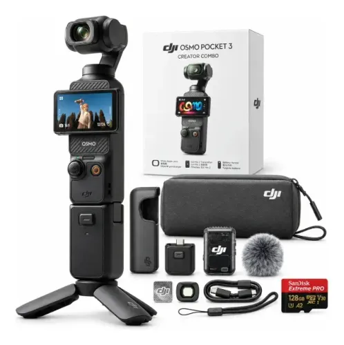DJI POCKET 3 COMBO CREATOR COMBO + CARTÃO 128GB SANDISK