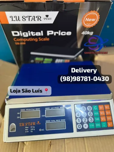 Balança Digital 40kg Recarregável Nova