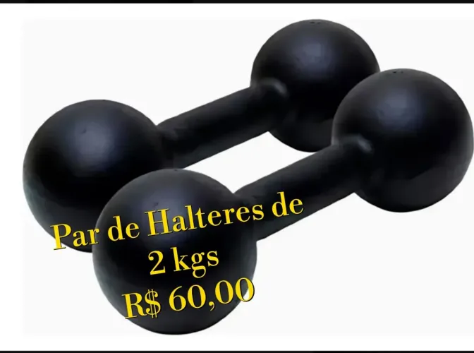 Par de Halteres pintados de 2 kgs ( Novo ,)