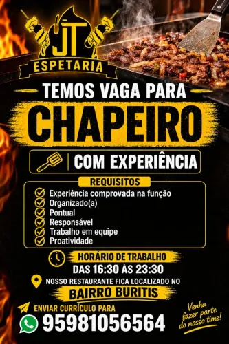 Chapeiro para Carne na Chapa