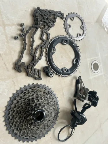 Câmbio e trocador shimano deore XT