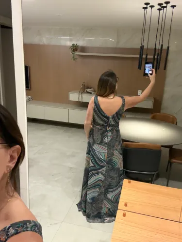 Vestido longo estampado