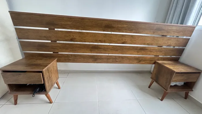 Cabeceira Box Casal Ajustável 1,40/1,60/1,95 - Gelius Roma - Madeirado