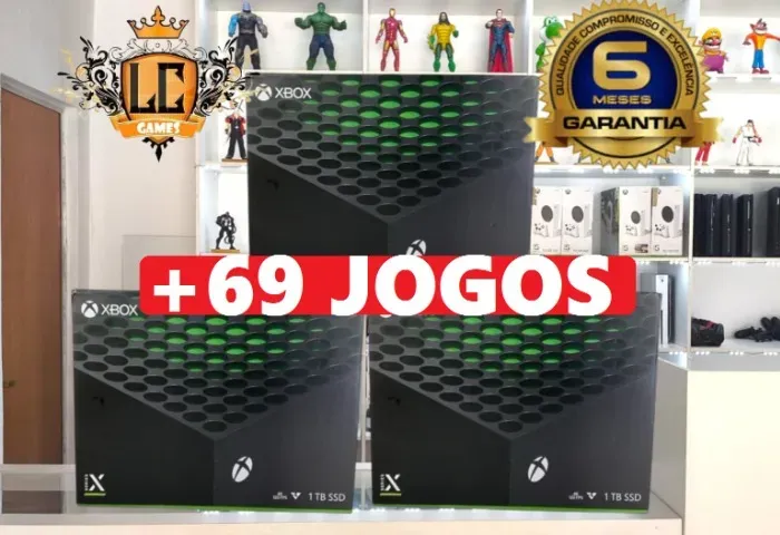 XBOX SERIES X 1TB COM LEITOR e 7O JOGOS e GARANTIA O6 MES ( LOJA FISICA )