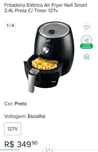 Air fryer fritadeira elétrica