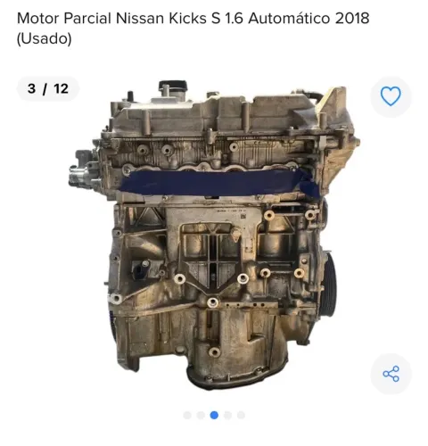MOTOR PARCIAL NISSAN KICKS S 1.6 AUTOMÁTICO 2018