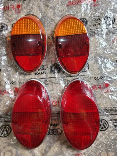 Par de lentes novas fusca becker originais estoque antigo