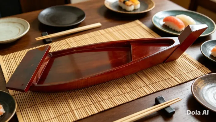 Lindo Barco para sushi 60 cm madeira Embuia