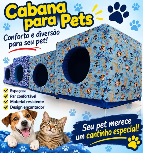 CABANINHA PARA PETS - CONFORTO E ACONCHEGO
