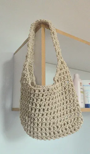 Bolsa Praia Crochê Fio Náutico