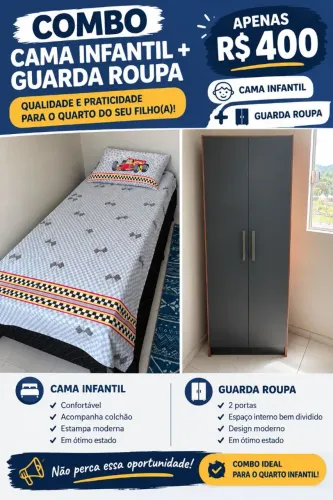 Cama e guarda roupa