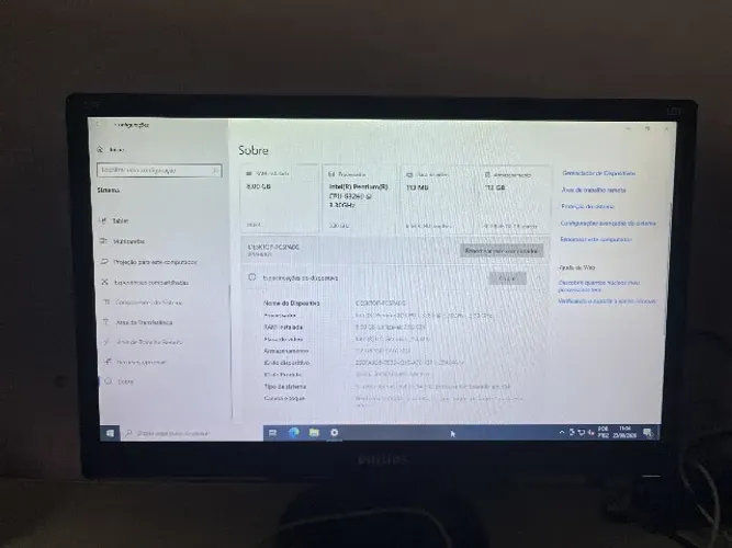 Kit Computador Completo + Monitor Philips 19" LED | 8GB RAM + SSD