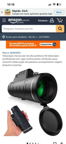 Telescópio portátil alta potência