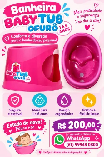 Banheira baby tub ofurô 1 a 6 anos