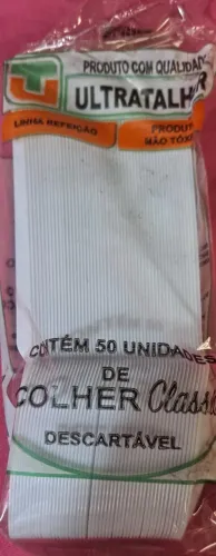 1 pacotes de colher 50 unidades 3,30 cada