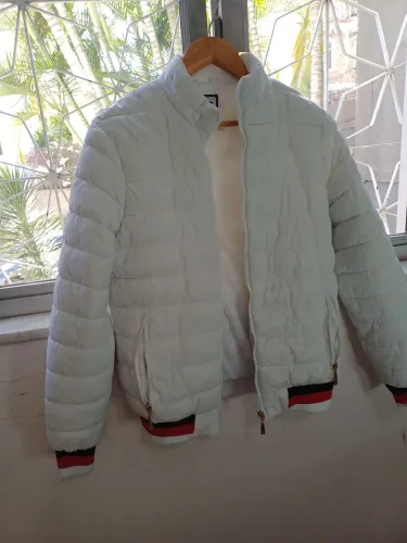 Casaco peluciado branco G