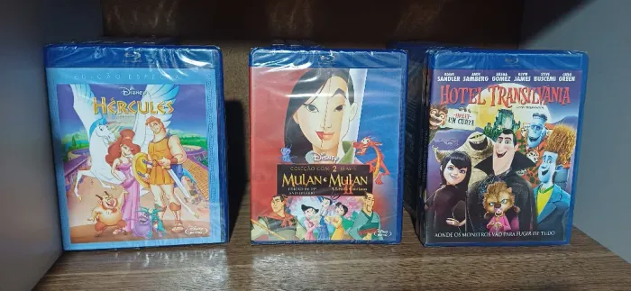Blu-Ray HERCULES - ED ESPECIAL + MULAN 2 FILMES + HOTEL TRANSILVANIA - Lacrados