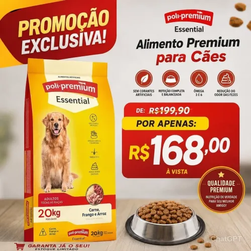 Ração poli Premium 20kg
