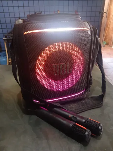 Caixa JBL Encore karaoke + Bolsa acústica e NF