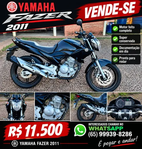 Yamaha FAZER 250 MOTOR FEITO COMPLETO NA GARANTIA