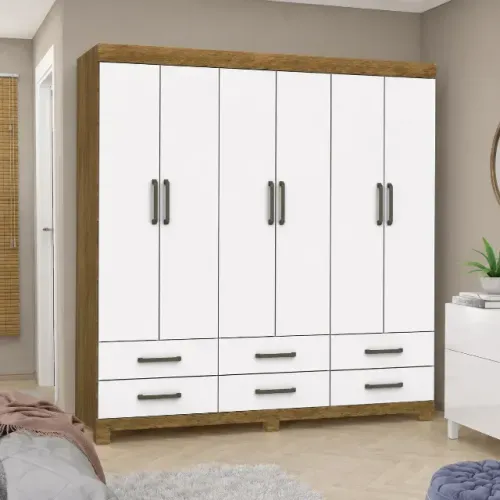 Guarda-roupa casal Fortaleza 6 Portas 6 Gavetas
