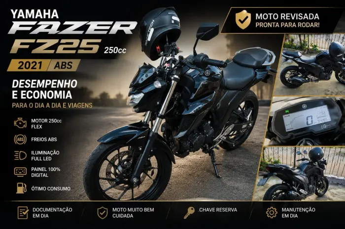 Yamaha Fazer FZ25 ABS 250cc 2021 - Revisada, Excelente Estado
