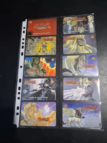 Cartão telefônico coleção completa yu-gi-oh, 14 cartões