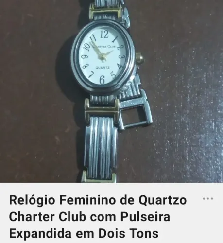 Relógio Feminino Charter Club Quartz Vintage Bicolor