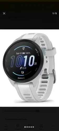 Relógio Garmin Forerunner 165 amoled branco 