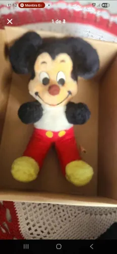 Boneco Disney Mickey pelúcia anos 80