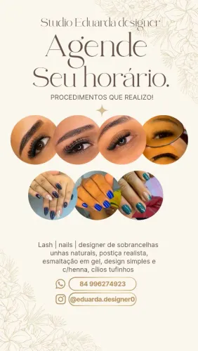 Unhas, cílios, e sobrancelha
