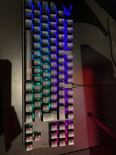 Teclado mecânico t dagger bora rgb Switch Blue