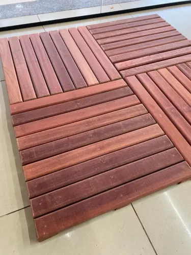 Deck modular madeira maçaranduba - 50x50cm- pronta entrega