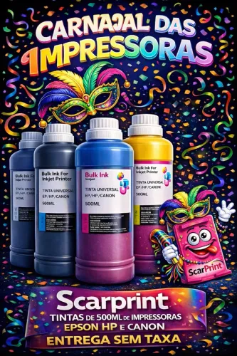 Tintas de 500ml de impressoras Epson HP e cânon entrega sem taxa