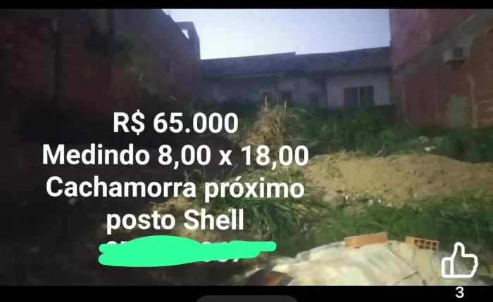 Vendo terreno na estrada do cachamorra