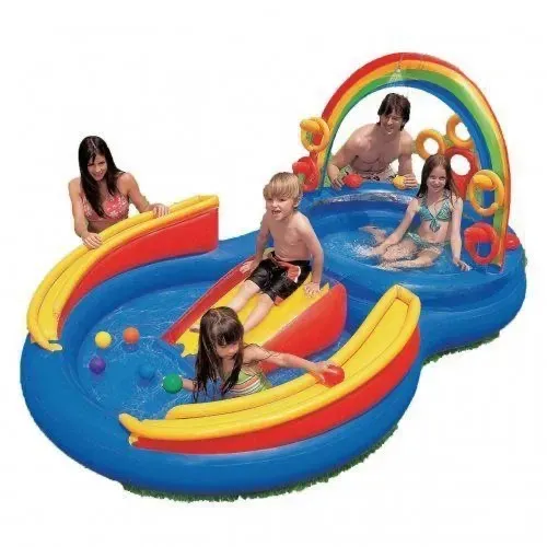 Piscina Inflável Playground Arco Iris 227 Litros - Intex