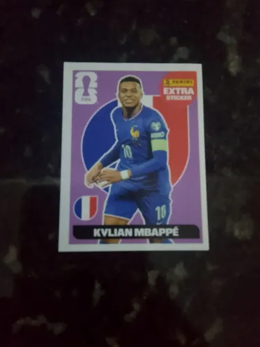 Figurinha kylian Mbappe extra sticker regular