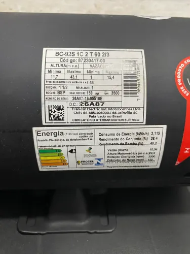 Bomba Schneider Trifásica 2cv