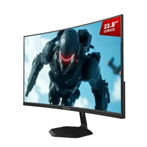 Monitor Gamer Pcyes Quartzo Q23C 23,8? Curvo 100Hz Full HD PRETO