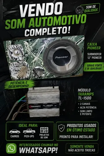 Caixa de som - Pioneer - Aceito cartão*