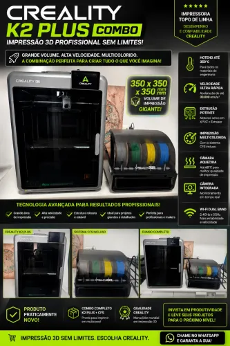 Impressora 3d Creality K2 Plus COMBO