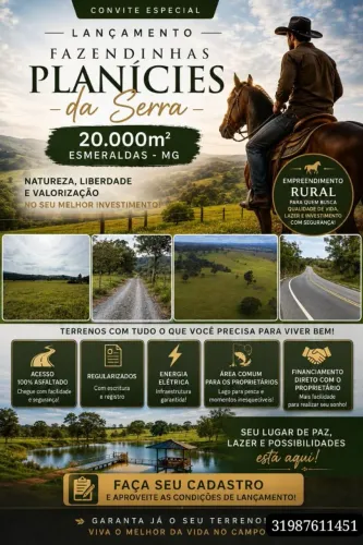 Fazenda módulo rural em esmeralda