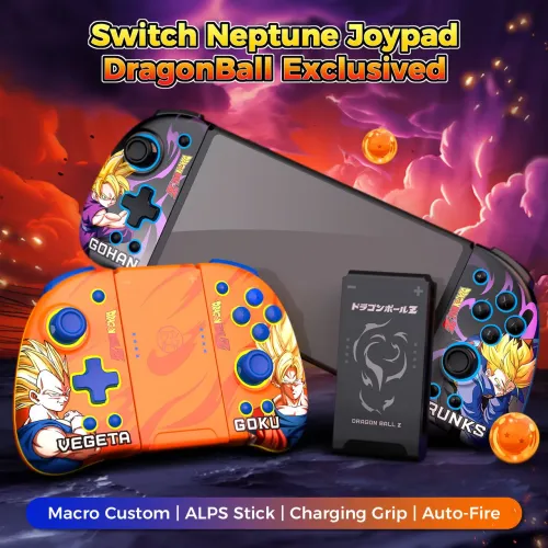 JOY-CONS IINE Dragon Ball Z Gohan & Trunks L837 Mecânicos Wireless Switch OLED/Lite