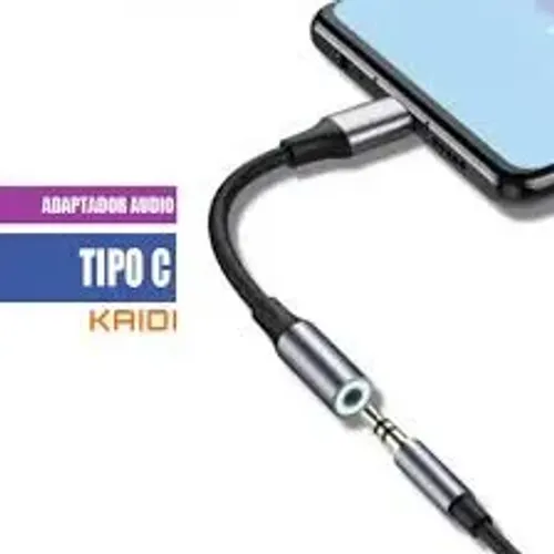 Adaptador audio Tipo C x P2 áudio KD-165 Kaidi