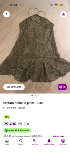 Vestido animale glam