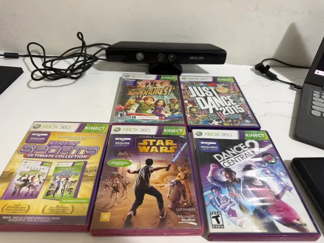 Kinect Xbox 360 Original + 5 Jogos EXCLUSIVOS para Kinect