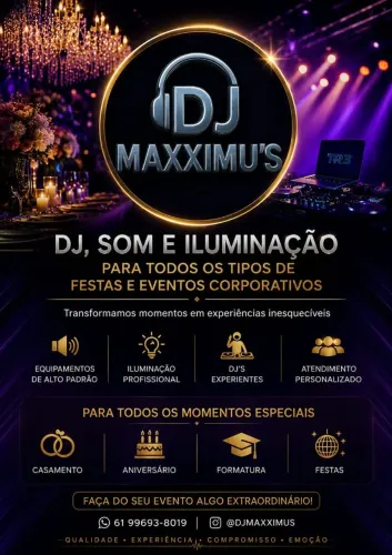 DJ som e iluminação para festas e eventos 