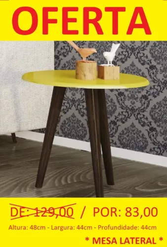 MESA LATERAL PARA DECORAÇAO DA SUA SALA= RETIRE HOJE MESMO